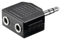 Adapter Klinke Stereo 3,5mm 1x Stecker an 2x Kupplung