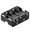 Batteriehalter 10x AA/MIGNON Druckknopfanschluß schwarz