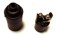 Lautsprecher-DIN-Kupplung schwarz, Schraubanschlüsse