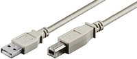 USB 2.0 Kabel A-Stecker>B-Stecker 1.8m grau