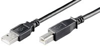 USB 2.0 Kabel A-Stecker auf B-Stecker 1.8m schwarz