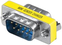 Mini-Gender-Changer 9pol. Stecker / Stecker Metall