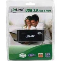 USB 3.0 Hub 4 Port mit Netzteil schwarz InLine®
