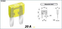 20 A KFZ-Flachsicherung 11mm 32V gelb 10er-Pack
