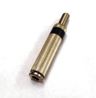 Klinkenkupplung 6,3mm MONO Metall mit Knickschutz Farbring schwarz